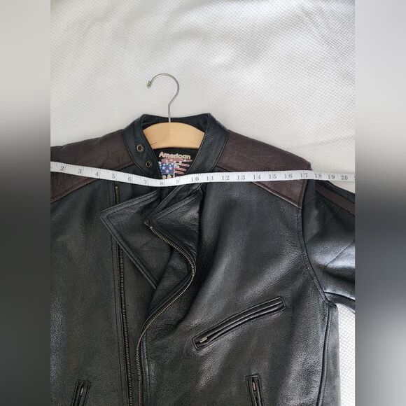 Amadeo Black and Brown Leather Bomber Jacket - Picture 7 of 10